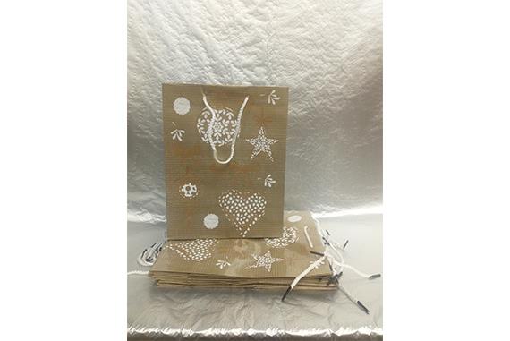 Shopper carta lucida oro-bianco