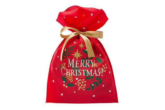 Sacchetto Tnt Merry Christmas Rosso